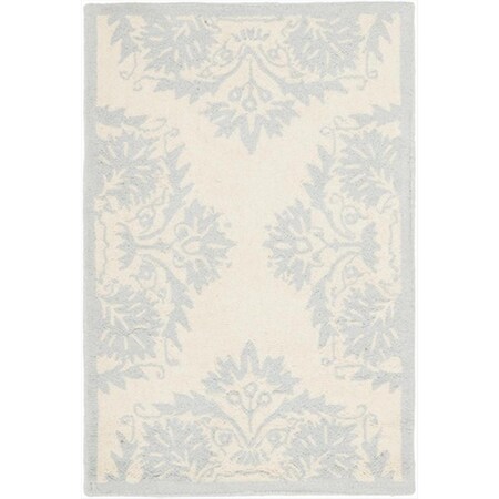 Safavieh 2 ft. - 6 in. x 10 ft. Runner- Transitional Chelsea Ivory And Blue Hand Hooked Rug HK359A-210